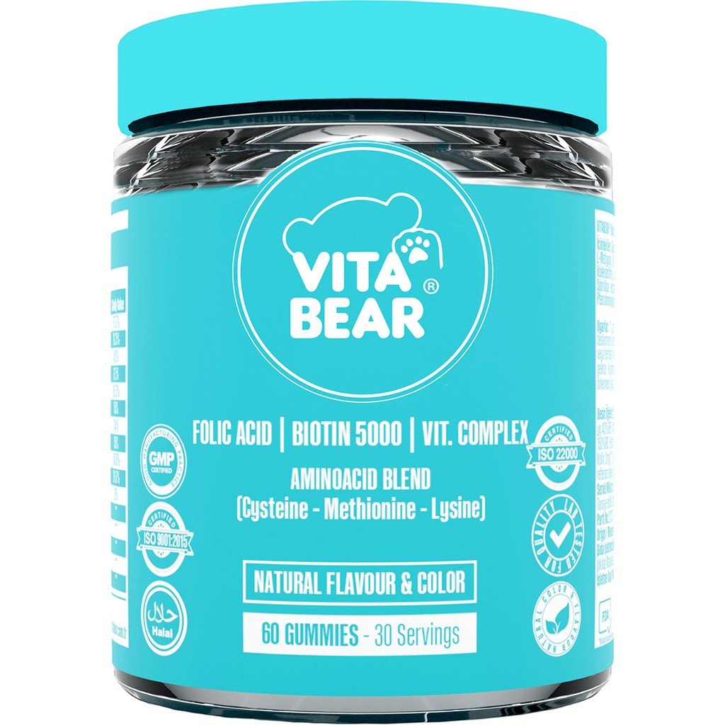 Vita Bear Strong Hair Gummy Saç Vitamini 60 Adet Saç Bakım Maskeleri & Serumlar & Spreyler Fiyatı