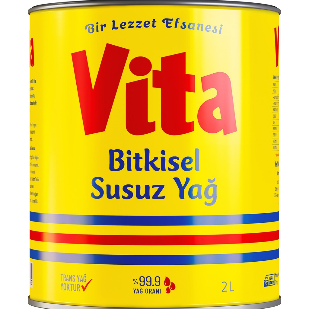 vita Bitkisel Susuz Vita Yağ 2 lt - 2 kg Diğer Fiyatı