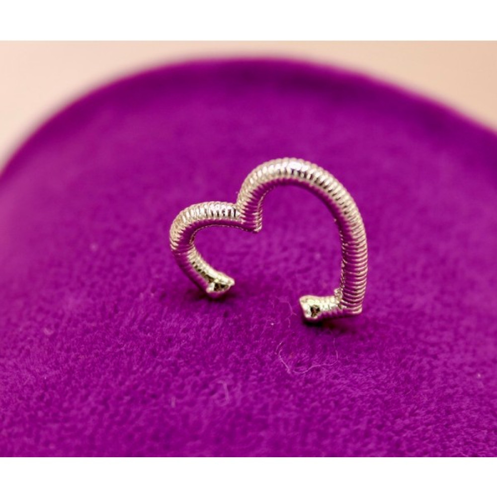 Vita Style Kalp Model Earcuff Küpe - Gümüş Bijuteri Küpe Fiyatı