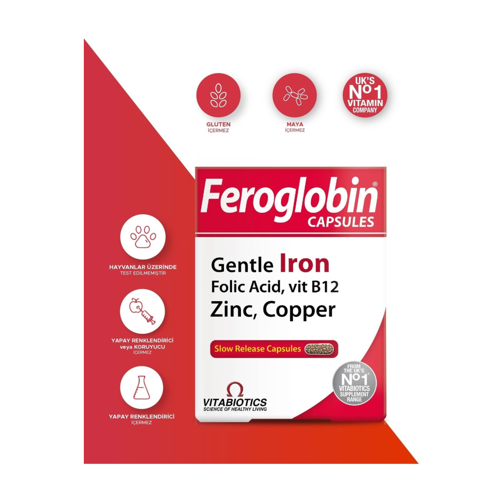 Vitabiotics Feroglobin 30 Kapsül Sağlık / Diyet Fiyatı