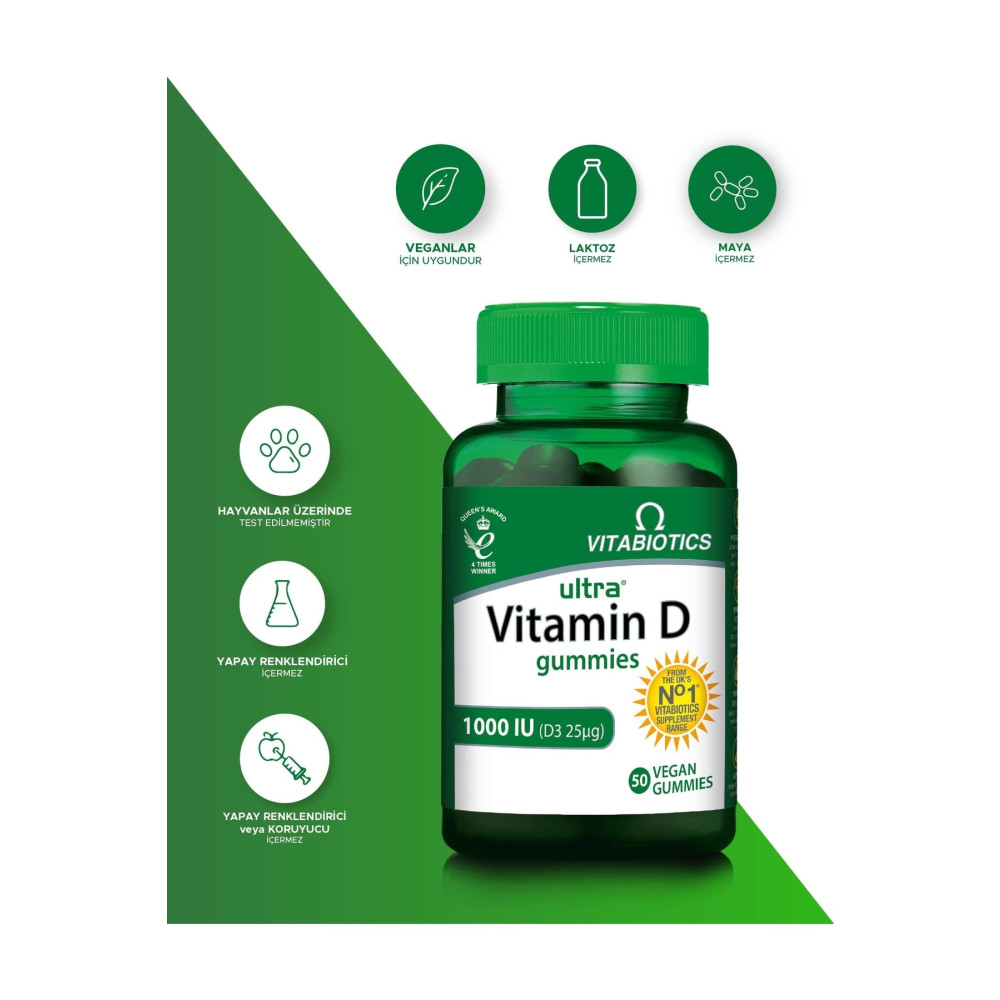 Vitabiotics Ultra Vitamin D Gummies 1000ıu 50 Vegan Gummies Sağlık / Diyet Fiyatı