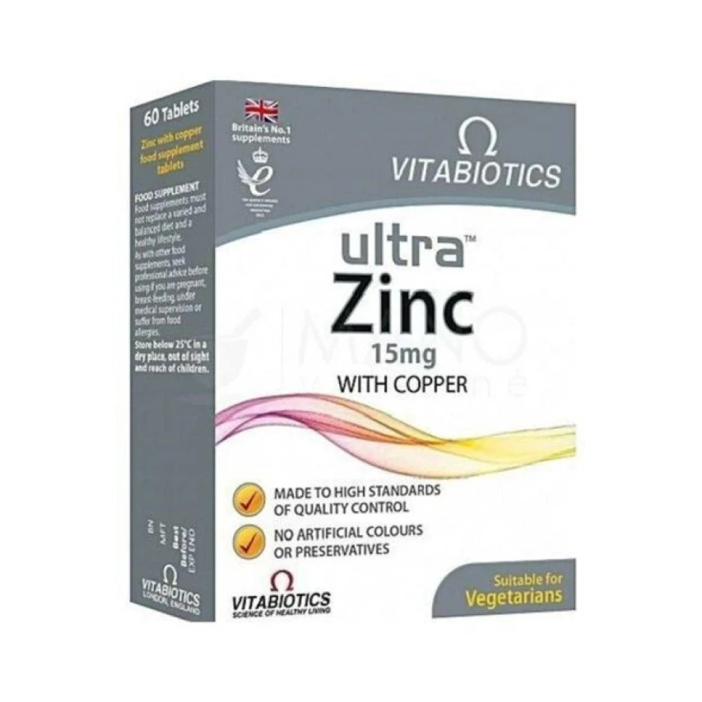 Vitabiotics Ultra Zinc 15 Mg With Copper 60 Tablet Kişisel Bakım Gereçleri Fiyatı
