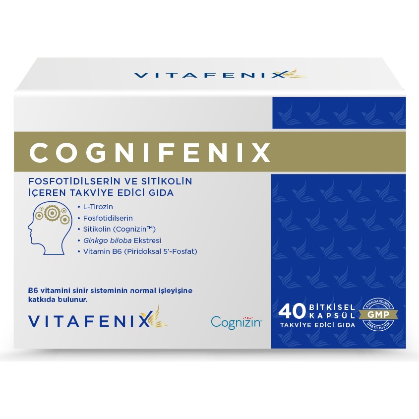 Vitafenix Cognifenix Fosfotidilserin ve Sitikolin Içeren Takviye Edici Gıda 40 Kapsül Diğer Fiyatı