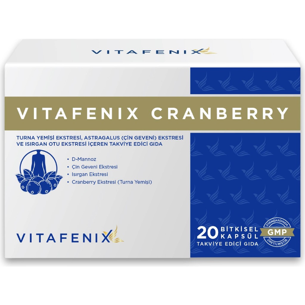 Vitafenix Cranberry 20 Kapsül D-Mannoz Isırgan Içeren Bitkisel Takviye Sporcu Besini & Supplementler Fiyatı