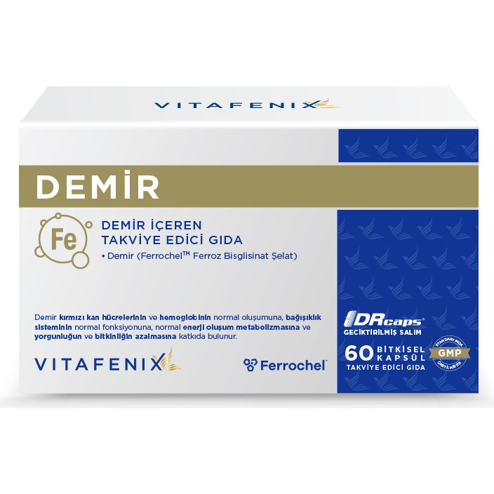 Vitafenix Demir Taviye Edici Gıda 60 Kapsül Ferroz Bisglisinat Sporcu Besini & Supplementler Fiyatı