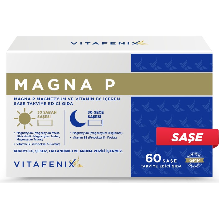 Vitafenix Magna P Magnezyum Ve Vitamin B6 Içeren 40 Saşe Takviye Edici Vegan Gıda Sağlık / Diyet Fiyatı