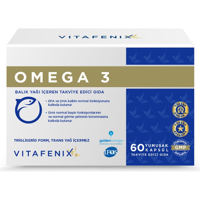 Vitafenix Omega 3 Balık Yağı İçeren Takviye Edici Gıda 60 Kapsül Yüksek Saflıkta Sporcu Besini & Supplementler Fiyatı