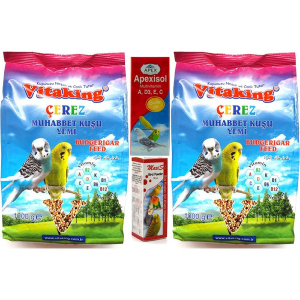 Vitaking Çerez Muhabbet Kuşu Yemi 2kg ve 2-Vitamin Evcil Hayvan Ürünleri Fiyatı