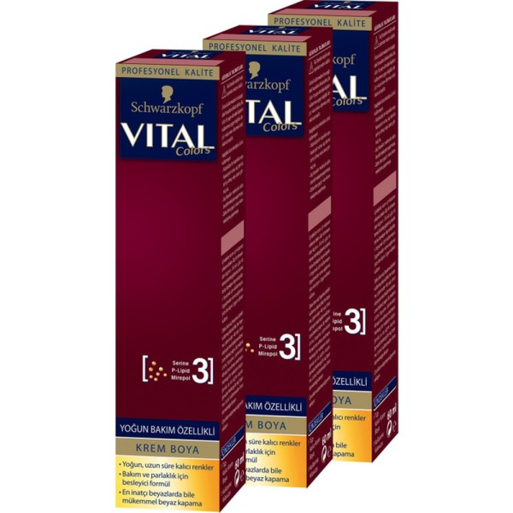 Vital Krem Saç Boyası 8-00 Açık Kumral X 3 Adet Saç Boyası Fiyatı