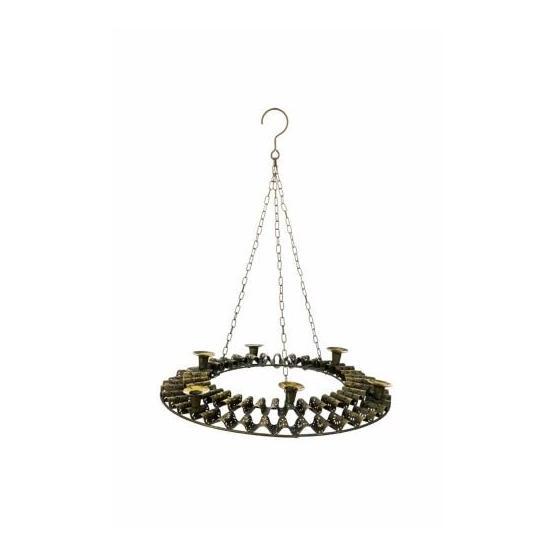 Vitale Eskitme Metal Oval Altılı Mumluk