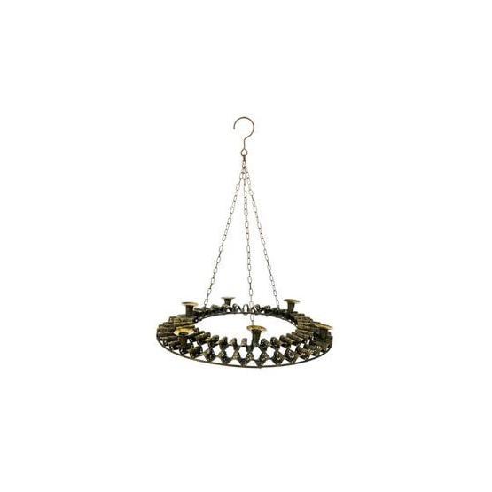 Vitale Eskitme Metal Oval Altılı Mumluk