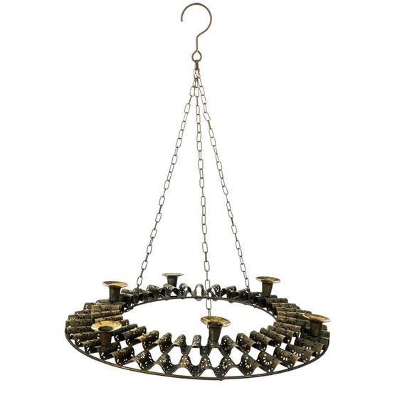 Vitale Eskitme Metal Oval Altılı Mumluk