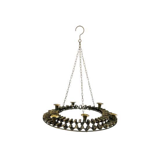 Vitale Eskitme Metal Oval Altılı Mumluk