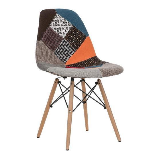 Vitale Harmony-S Patchwork Ahşap Ayaklı Sandalye