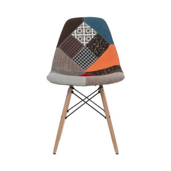Vitale Harmony-S Patchwork Ahşap Ayaklı Sandalye