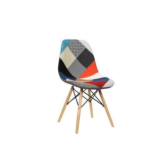 Vitale Harmony-S Patchwork Ahşap Ayaklı Sandalye