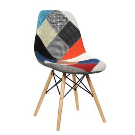Vitale Harmony-S Patchwork Ahşap Ayaklı Sandalye