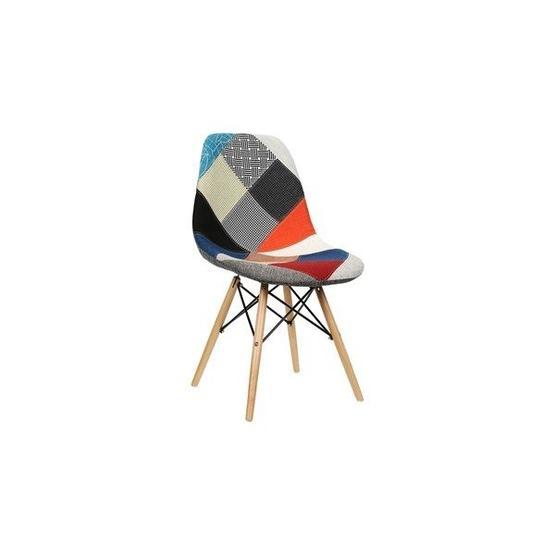 Vitale Harmony-S Patchwork Ahşap Ayaklı Sandalye