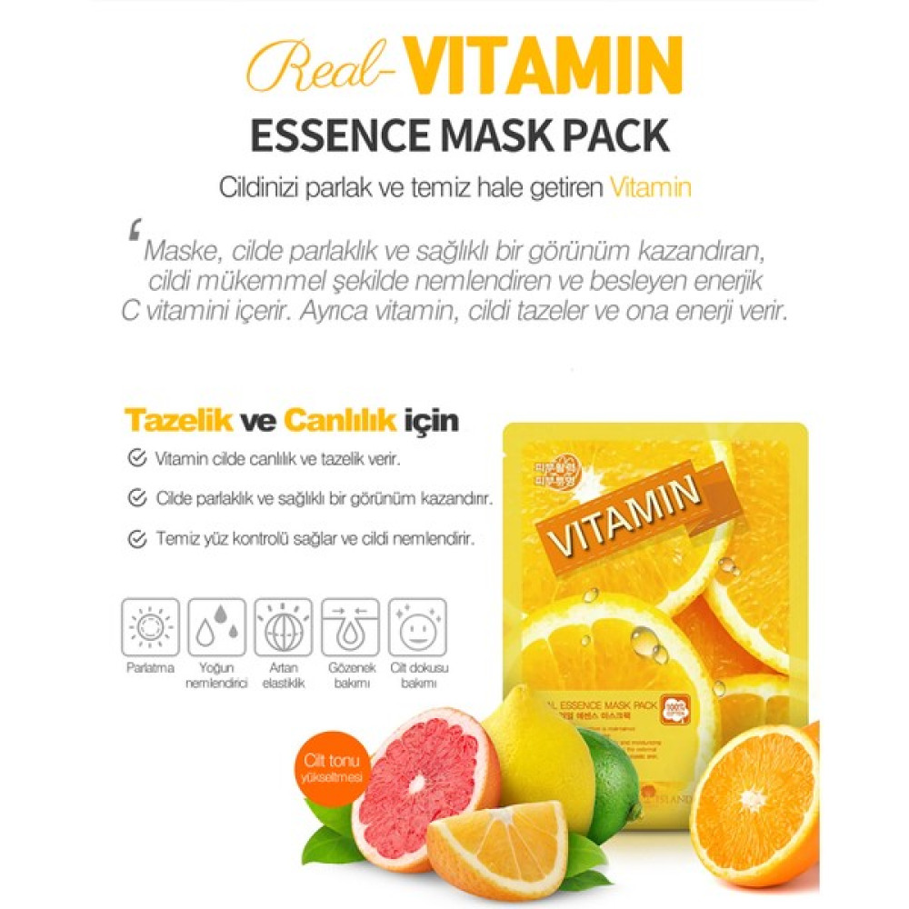 Vitamin Özlü Kağıt Yüz Maskesi 10'lu(Cilde Canlılık ve Tazelik Kazandırır) Oto Boyaları Fiyatı