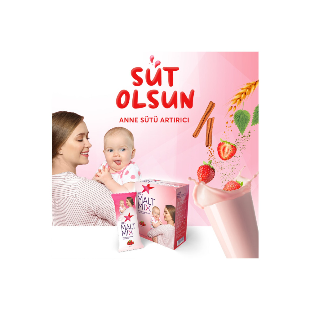 Vitaminica Malt Mix Anne Sütü Artırıcı Toz Içecek Çilekli 14 Porsiyon Hamilelik ve Emzirme Fiyatı