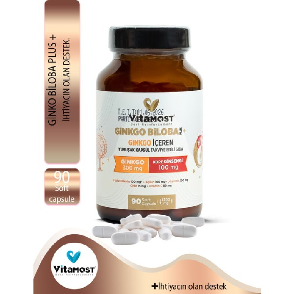 Vitamost Ginko Biloba Kore Ginsengi 90 Kapsül Amino Asit Fiyatı