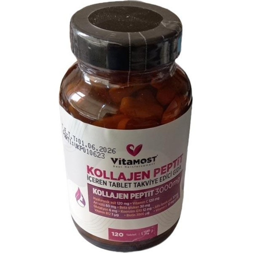 Vitamost Kollajen Peptit 3000MG 120 Tablet Amino Asit Fiyatı