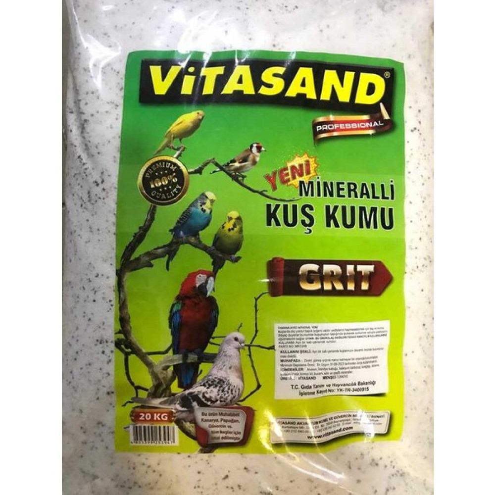 Vitasand Mineralli Kuş Kumu( Ince Taneli) 250 gr Bölünmüş Evcil Hayvan Ürünleri Fiyatı