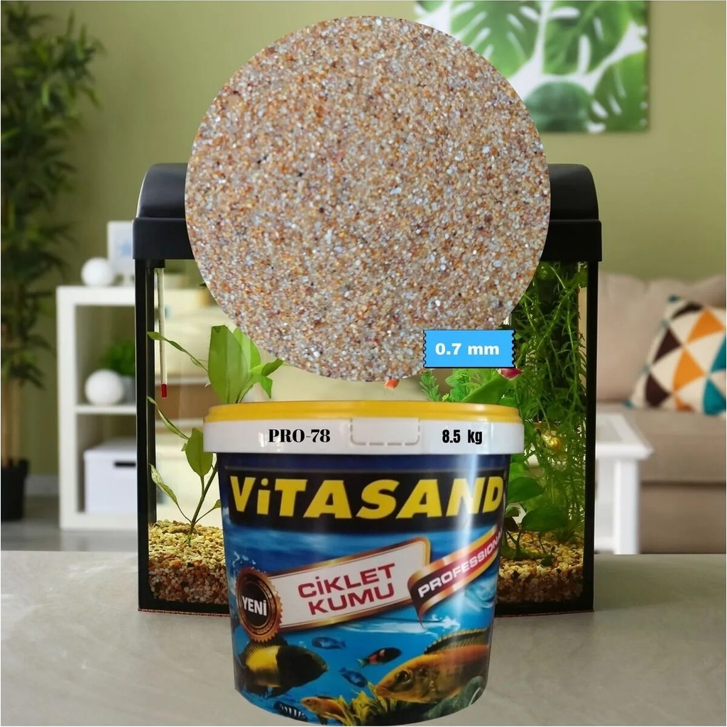 Vitasand Pro-78 0.7mm Akvaryum Kumu Silis Kum (Sarı) 8.5kg Evcil Hayvan Ürünleri Fiyatı
