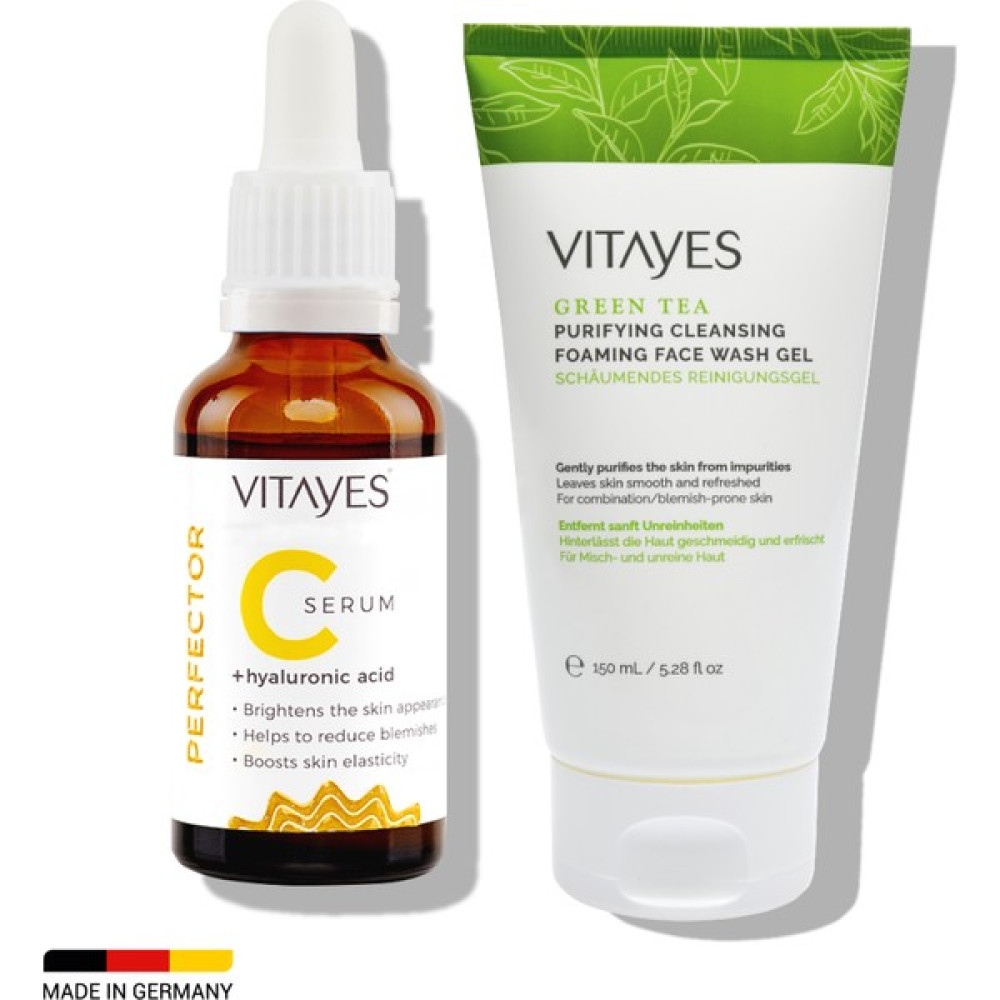 VITAYES Hyaluronik Asit Aydınlatıcı Yüz Serumu 30ML + Temizleyici Yüz Yıkama Jeli 150 ml Anti-Aging / Yaşlanma Karşıtı Fiyatı
