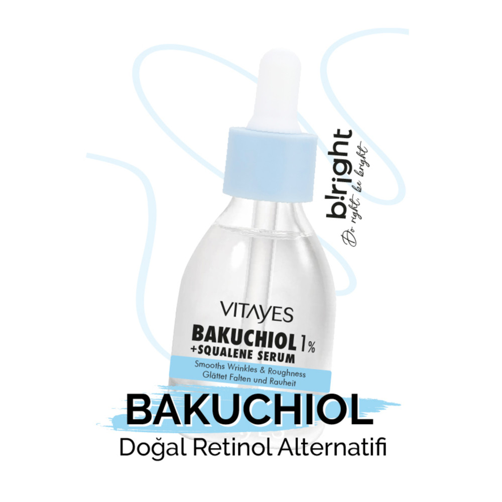 VITAYES Retinol Alternatifi Bakuchiol %1 Squalene Yapıcı Onarıcı Hücre Yenileyici Bio Retinol Cilt Serumu Cilt ve Yüz Bakımı Fiyatı