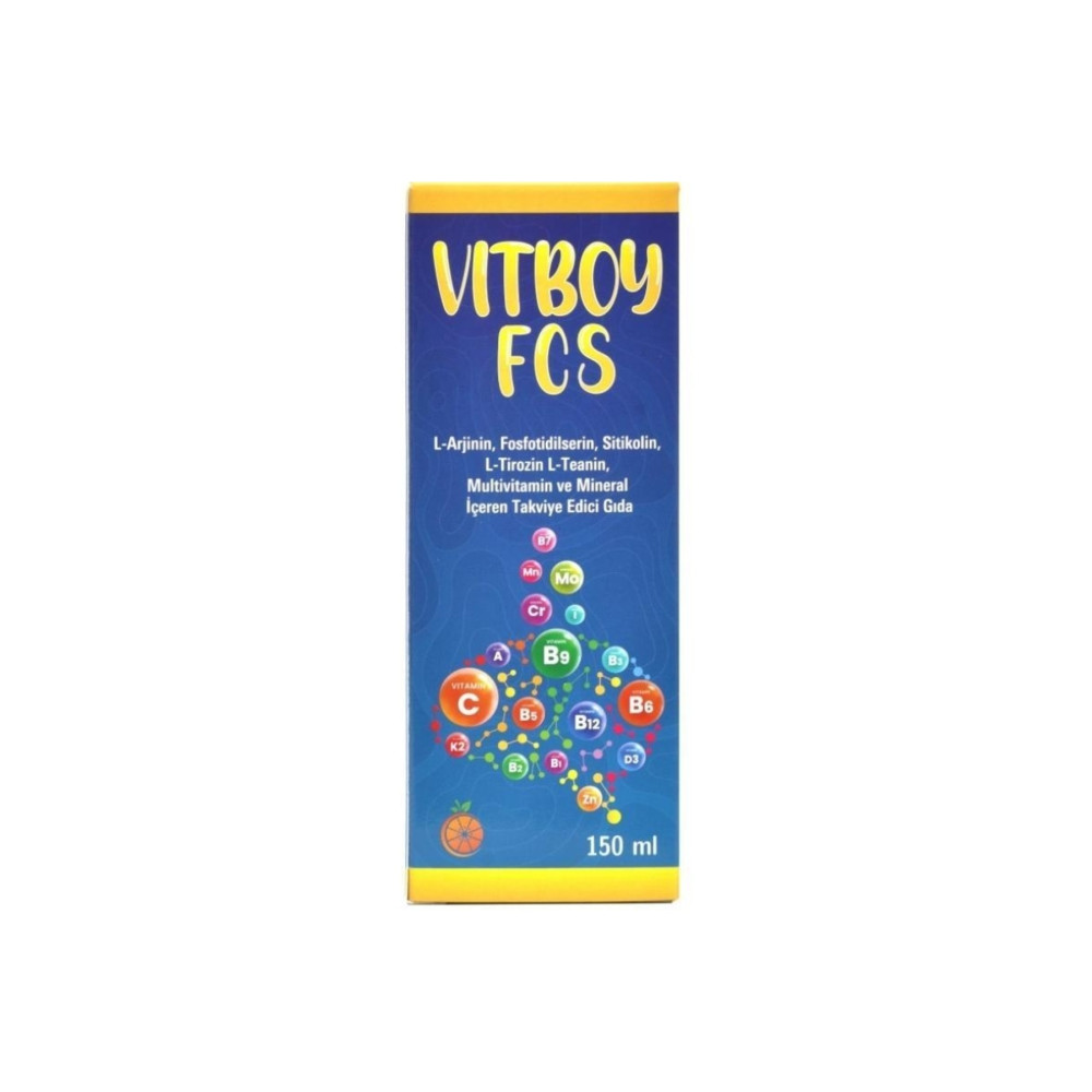 Vitboy Fcs Odaklanmaya Ve Boy Uzamasına Yardımcı Takviye Edici Gıda 150 Ml Şurup Sağlık / Diyet Fiyatı