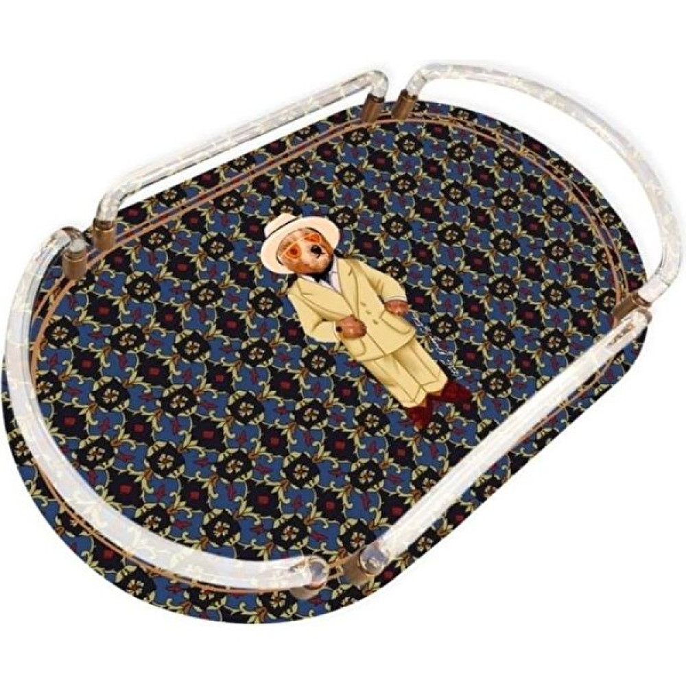 Vitelli Cuban Teddy Bear Oval Pleksi Tepsi 30*20CM Servis Tepsisi Fiyatı
