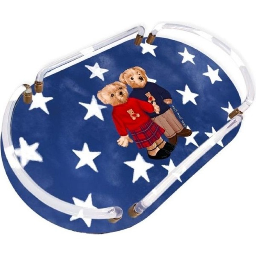 Vitelli Valentine's Day Teddy Bear Oval Pleksi Tepsi 30*20CM Servis Tepsisi Fiyatı