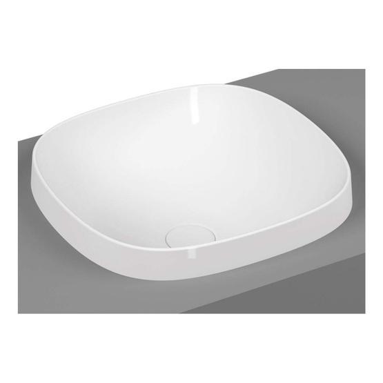 Vitra 5654B401-0016 Frame Tezgah Üstü 42 cm Mat Beyaz Kare Lavabo