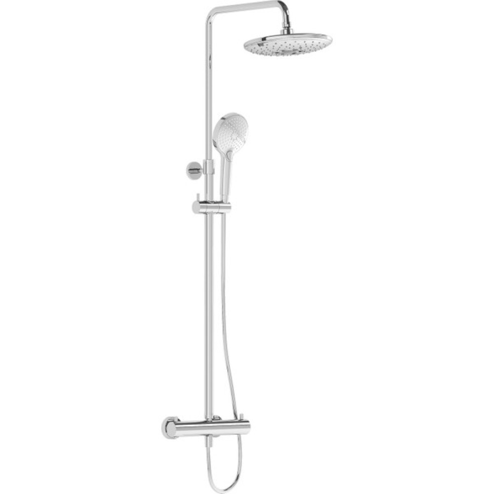 VitrA AquaHeat Bliss 240 A47205 2F Termostatik Duş Sistemi, Krom Duş Seti Fiyatı