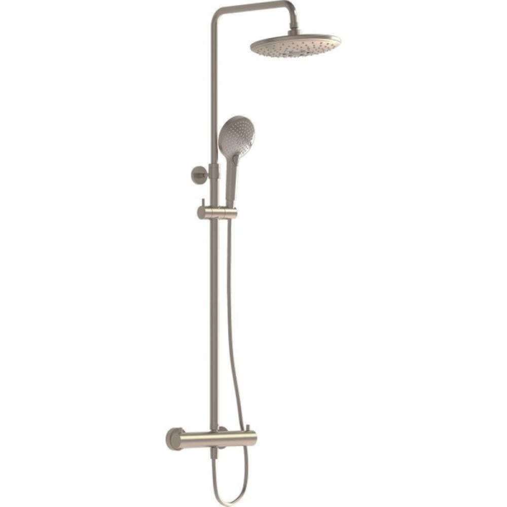 VitrA AquaHeat Bliss 240 A4720534 2F Termostatik Duş Sistemi, Fırçalı Nikel Duş Seti Fiyatı