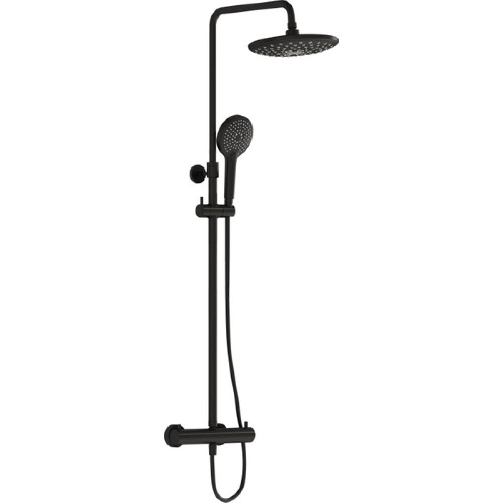VitrA AquaHeat Bliss 240 A4720536 2F Termostatik Duş Sistemi, Mat Siyah Duş Seti Fiyatı