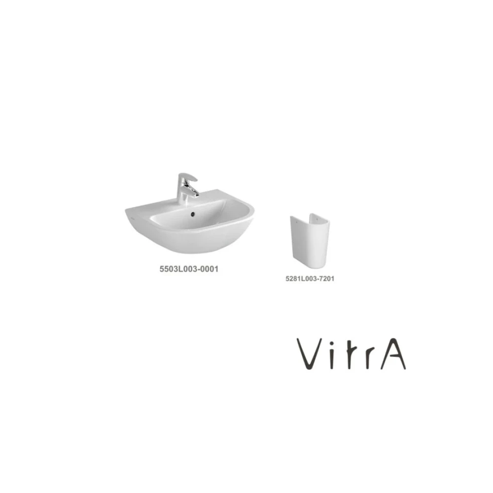 Vitra Lavabo 60 Cm 5503L003-0001, Yarim Ayak 5281L003-7201 Lavabo Fiyatı