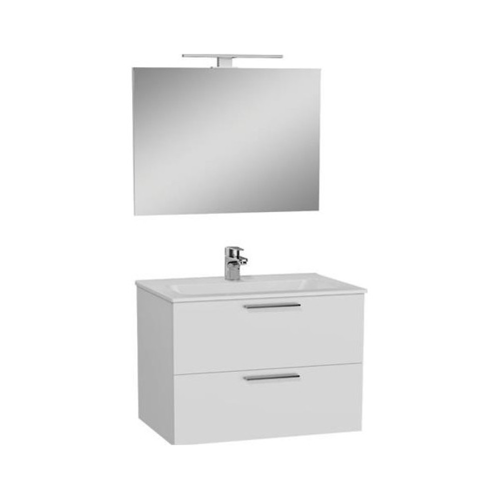VitrA Mia 75024 Banyo Dolabı Seti, Çekmeceli, 80 cm, Parlak Beyaz Banyo Dolabı / Mobilyası Fiyatı