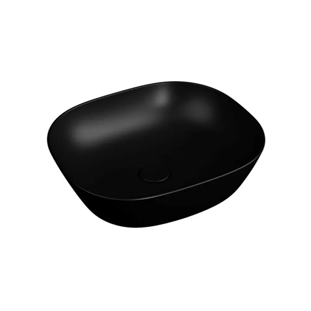 Vitra Plural 7810B483-0016 Kare Alçak Armatür Deliksiz 45 CM Mat Siyah Çanak Lavabo Lavabo Fiyatı