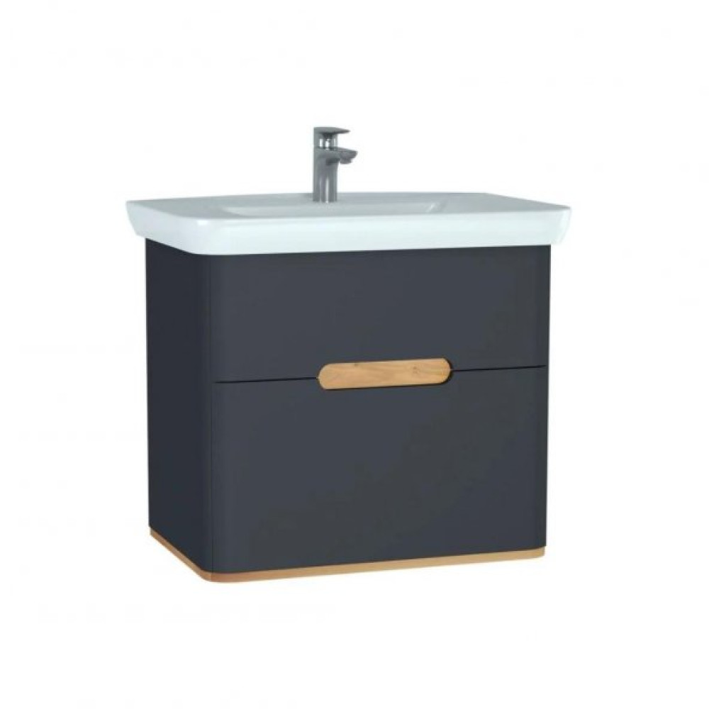 Vitra Sento 80 Cm Antrasit Banyo Dolabi Alt Modul Ve Lavabo 60836 Banyo Dolabı / Mobilyası Fiyatı