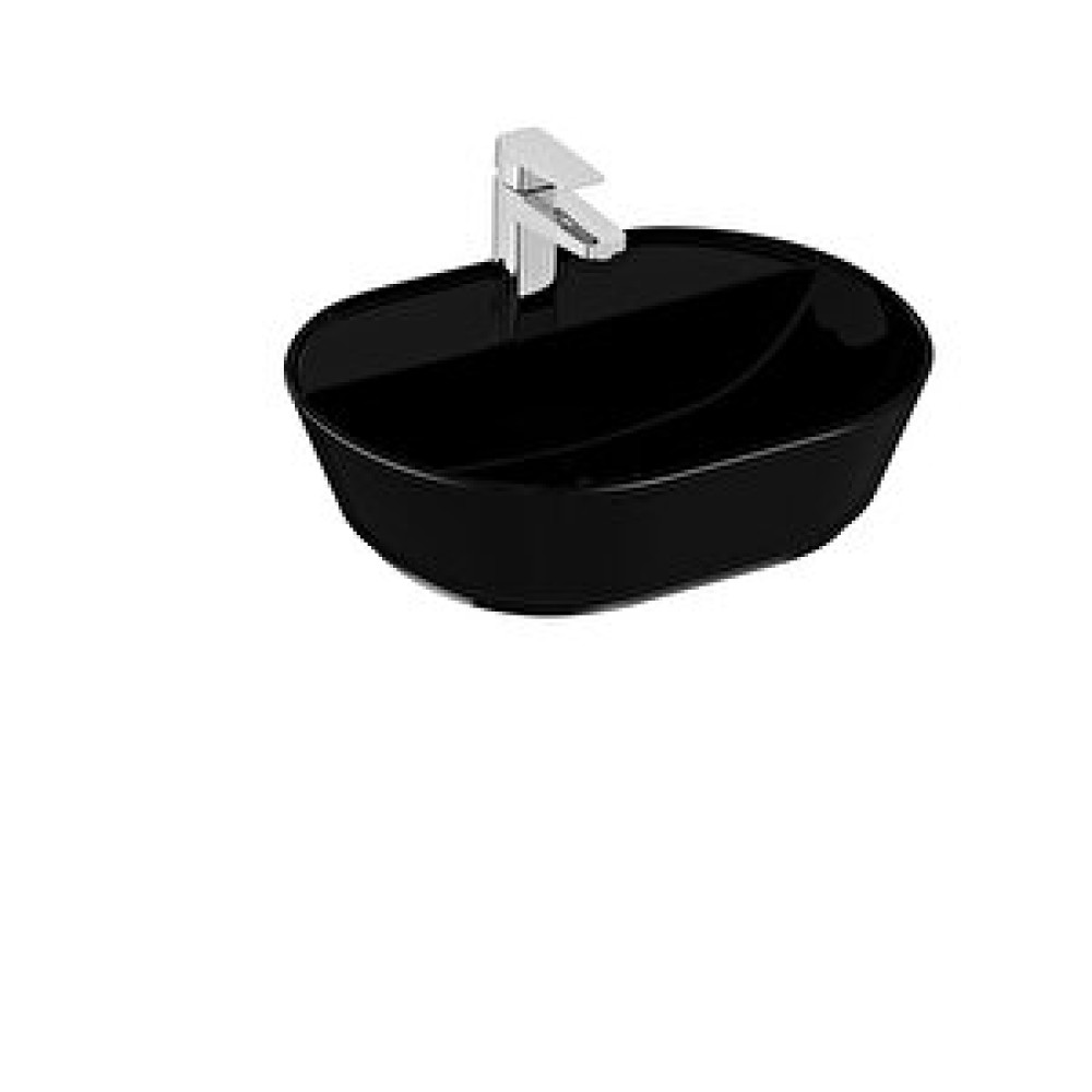 VitrA Vitra Geo 7428b070-0041 Oval Çanak Lavabo, 55 Cm, Siyah Lavabo Fiyatı