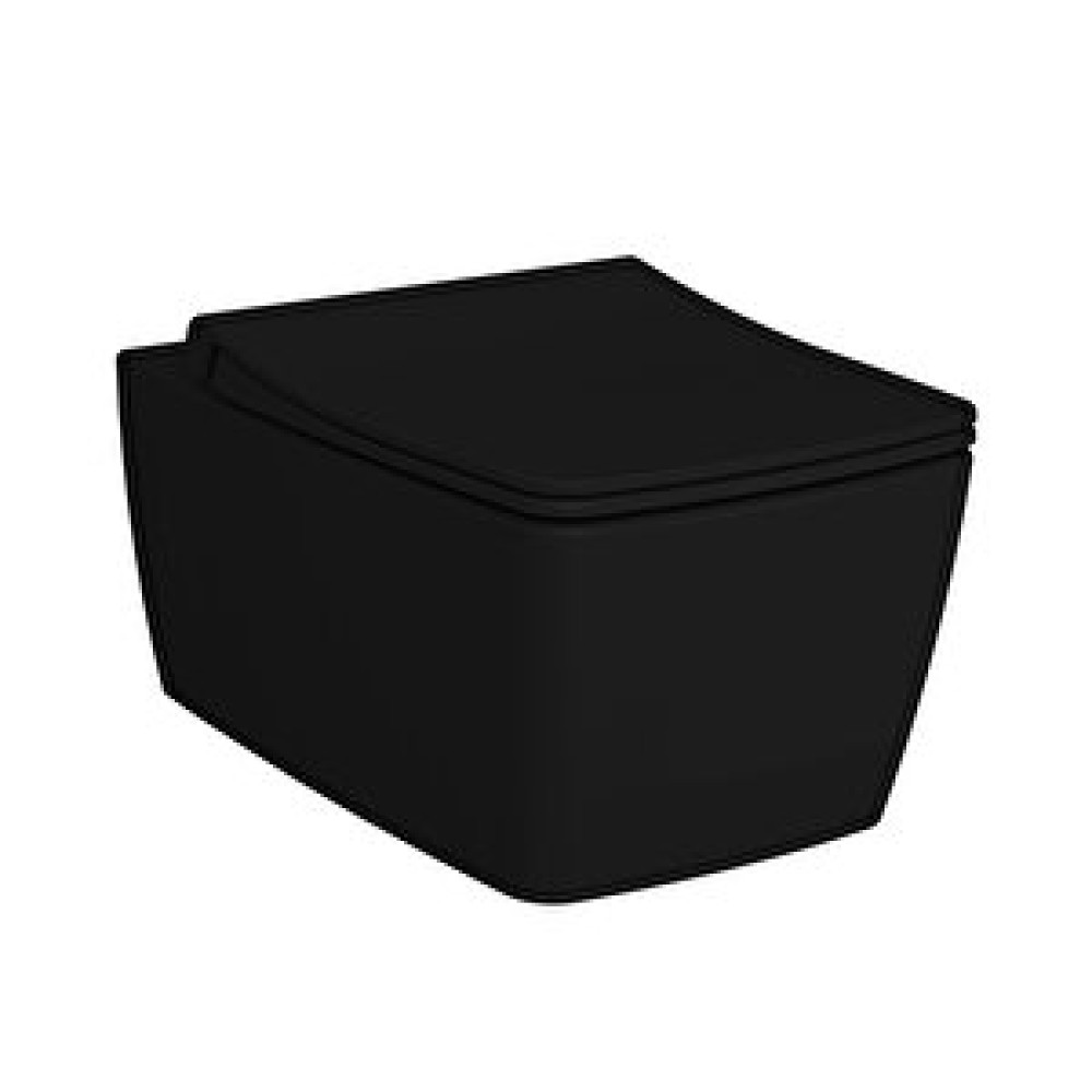 VitrA Vitra Metropole 7672b483-0559 Rim-ex Asma Klozet, Vitra Clean, 56 Cm, Mat Siyah Klozet Fiyatı