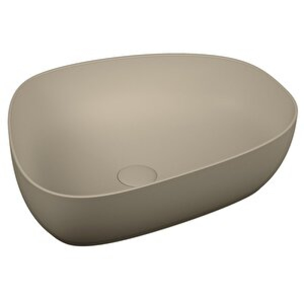 VitrA Vitra Outline 5991b420-0016 Asimetrik Lavabo, Vitra Clean, 56 Cm, Mat Bej Lavabo Fiyatı