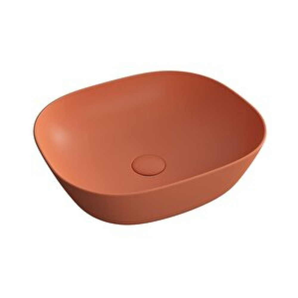 VitrA Vitra Plural 7810b477-0016 Kare Alçak Çanak Lavabo, Vitra Clean, 45 Cm, Mat Terra Rossa Lavabo Fiyatı