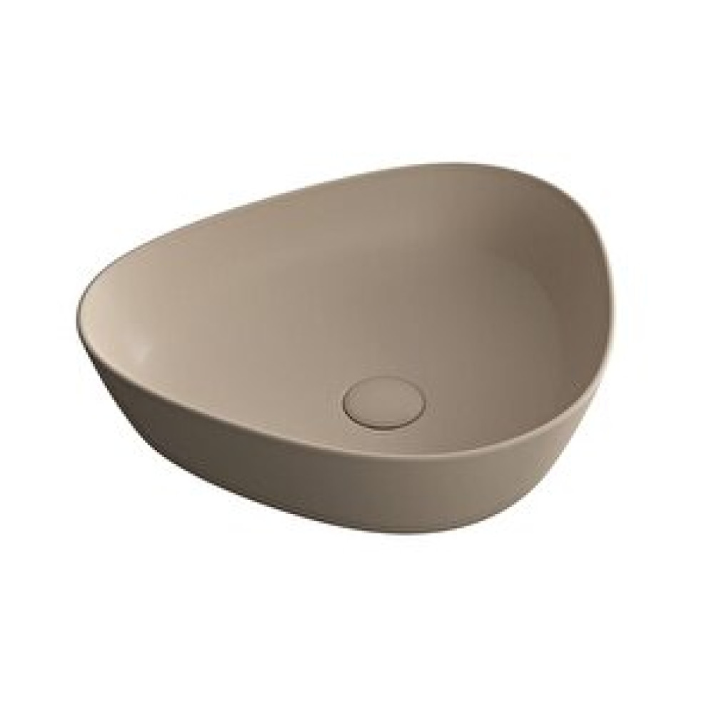VitrA Vitra Plural 7812b474-0016 Üçgen Alçak Çanak Lavabo, Vitra Clean, 47 Cm, Mat Kil Beji Lavabo Fiyatı