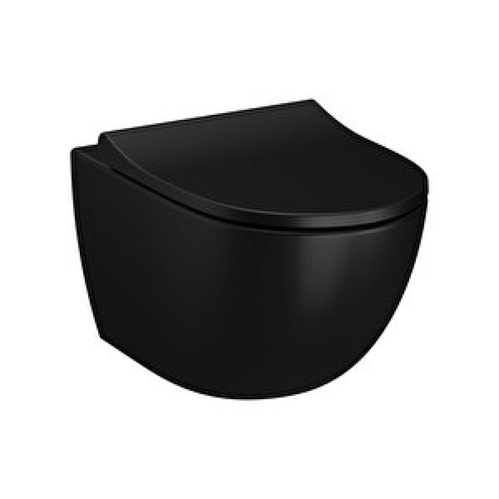 VitrA Vitra Sento 7748b483-0559 Rim-ex Asma Klozet, Vitra Clean, 54 Cm, Mat Siyah Klozet Fiyatı