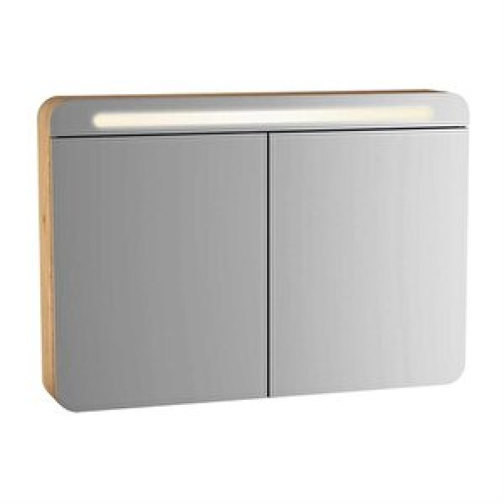 VitrA Vitra Sento Aydınlatmalı Dolaplı Ayna 100 Cm Açık Meşe 60897 Beyaz Banyo Dolabı / Mobilyası Fiyatı