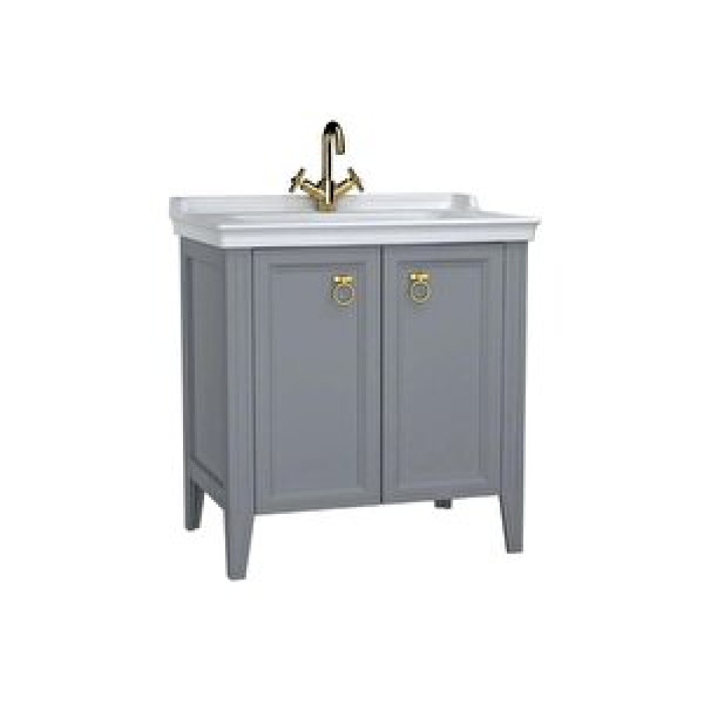 VitrA Vitra Valarte 80 Cm Gri Banyo Dolabı Alt Modül Ve Lavabo 62154 Banyo Dolabı / Mobilyası Fiyatı