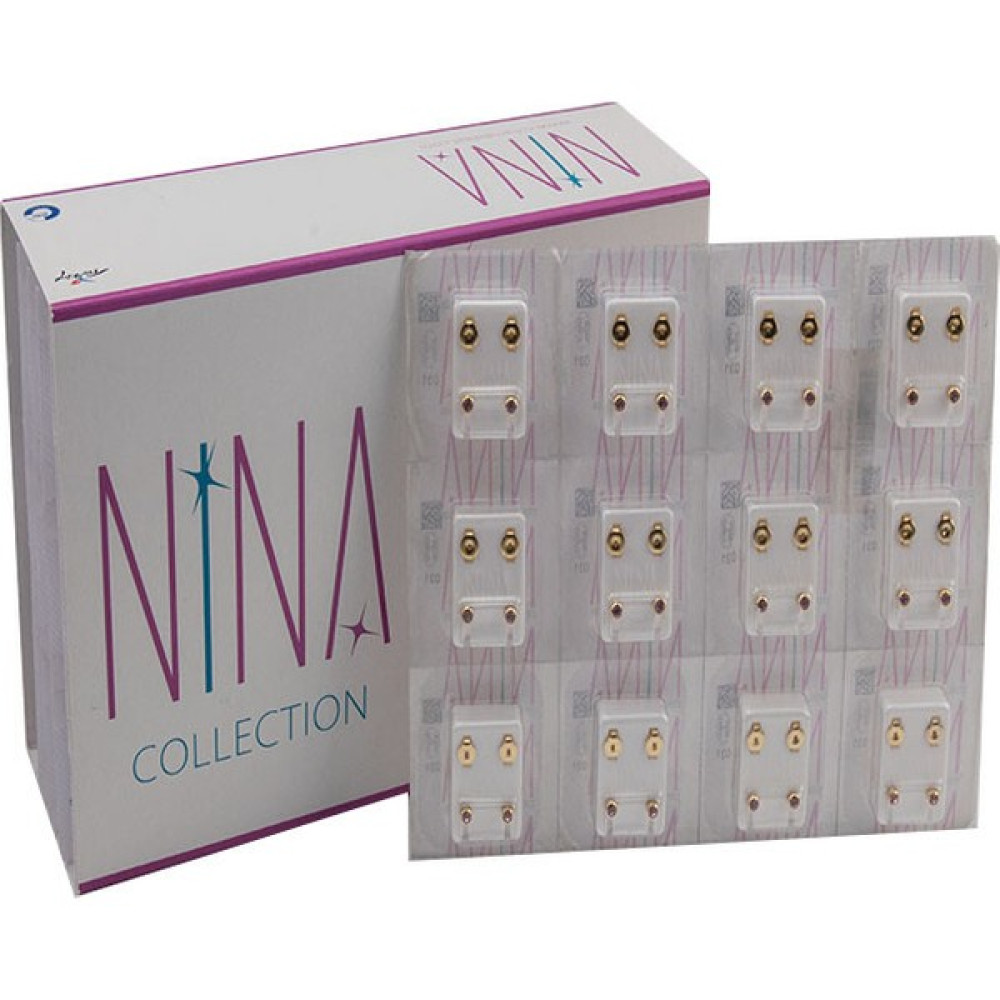Vitrin Kutu Nina Collection Steril Kulak Delme Küpesi 12 Çift Sarıya Karışık Bijuteri Küpe Fiyatı